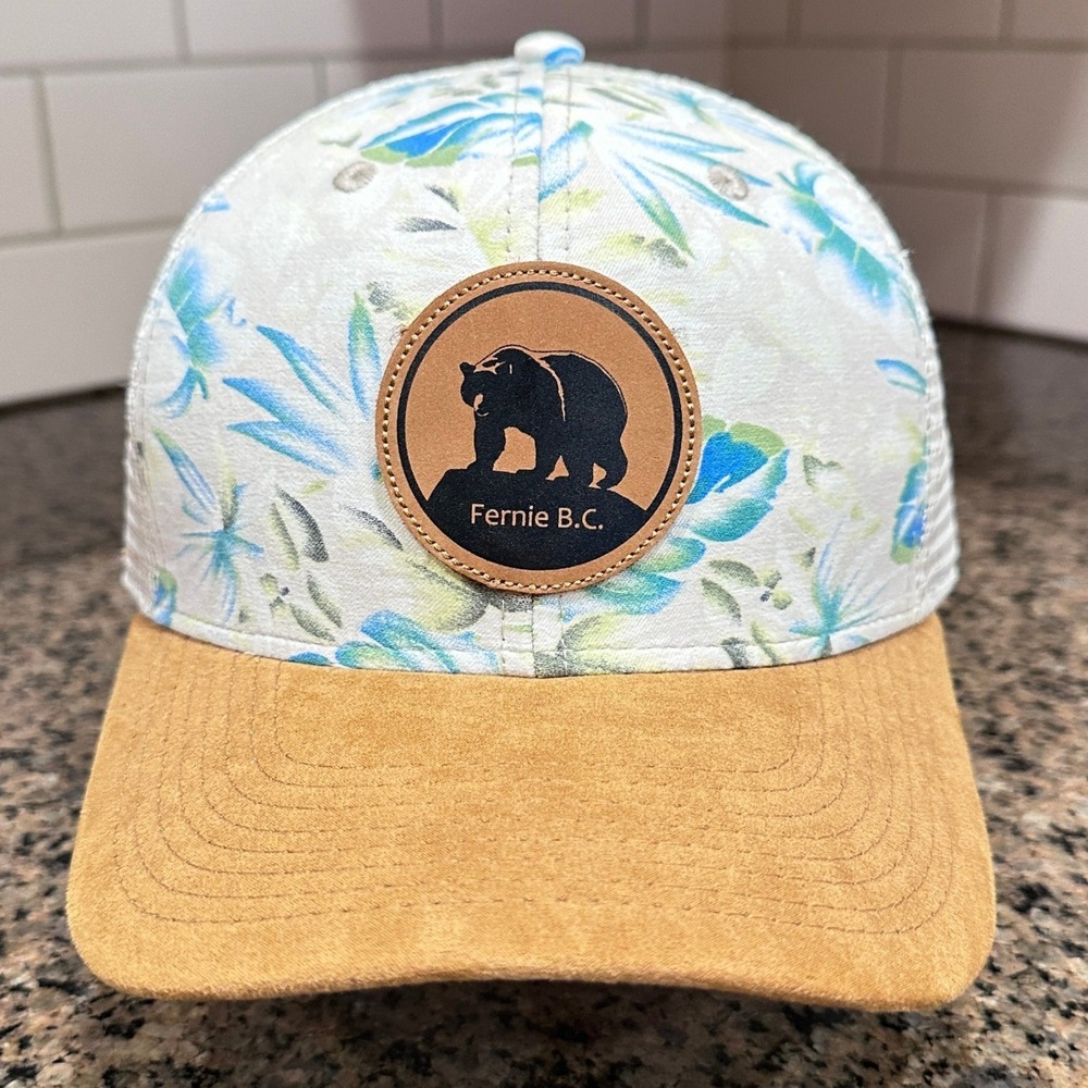 Fernie British Columbia Island Lake Lodge Pukka Floral Trucker Hat